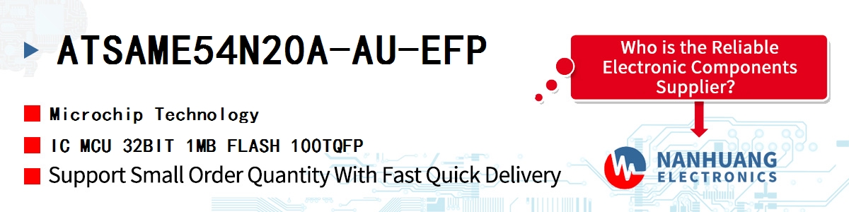 ATSAME54N20A-AU-EFP Microchip IC MCU 32BIT 1MB FLASH 100TQFP