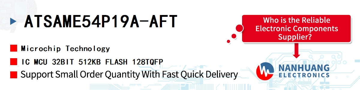 ATSAME54P19A-AFT Microchip IC MCU 32BIT 512KB FLASH 128TQFP