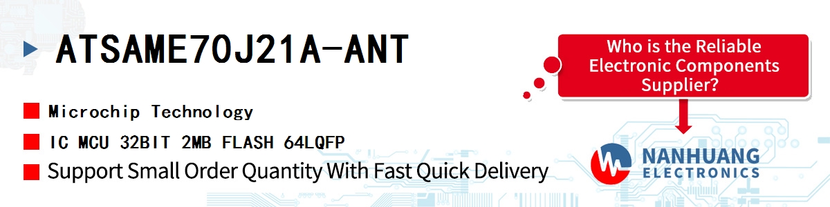 ATSAME70J21A-ANT Microchip IC MCU 32BIT 2MB FLASH 64LQFP