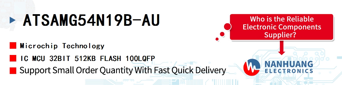 ATSAMG54N19B-AU Microchip IC MCU 32BIT 512KB FLASH 100LQFP