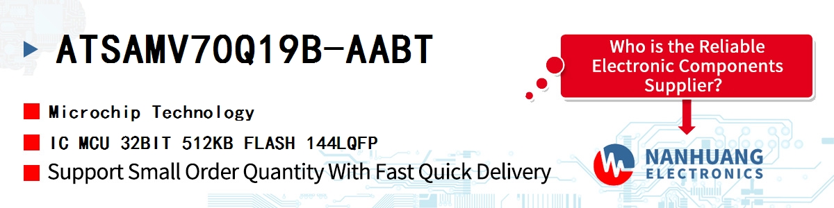 ATSAMV70Q19B-AABT Microchip IC MCU 32BIT 512KB FLASH 144LQFP