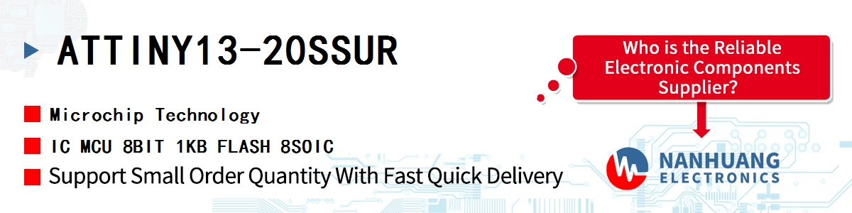 ATTINY13-20SSUR Microchip IC MCU 8BIT 1KB FLASH 8SOIC