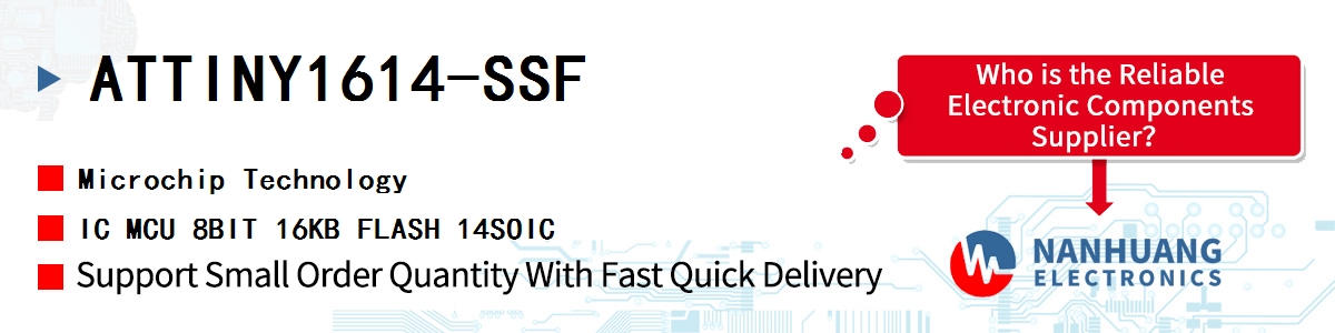 ATTINY1614-SSF Microchip IC MCU 8BIT 16KB FLASH 14SOIC