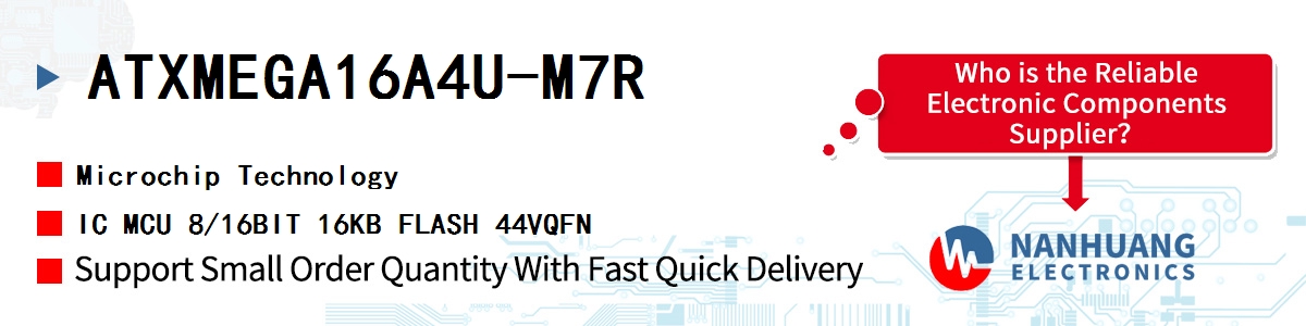 ATXMEGA16A4U-M7R Microchip IC MCU 8/16BIT 16KB FLASH 44VQFN