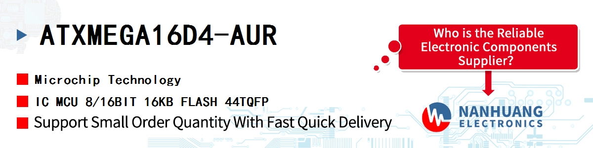 ATXMEGA16D4-AUR Microchip IC MCU 8/16BIT 16KB FLASH 44TQFP