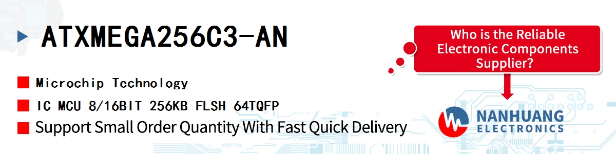 ATXMEGA256C3-AN Microchip IC MCU 8/16BIT 256KB FLSH 64TQFP