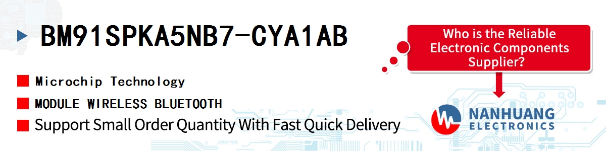 BM91SPKA5NB7-CYA1AB Microchip MODULE WIRELESS BLUETOOTH