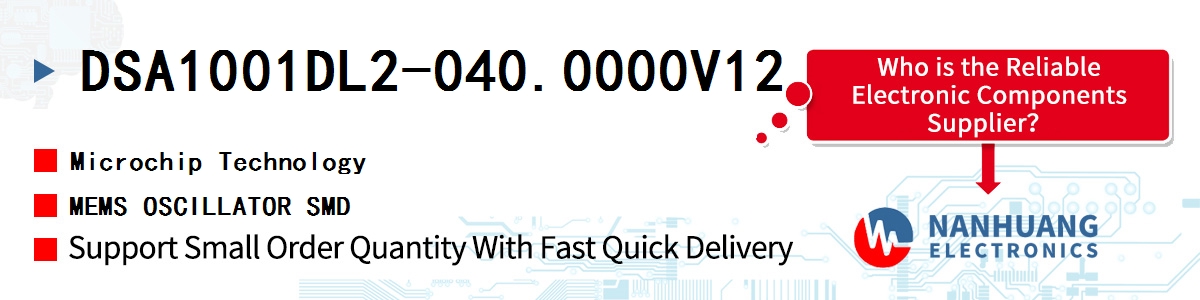 DSA1001DL2-040.0000V12 Microchip MEMS OSCILLATOR SMD