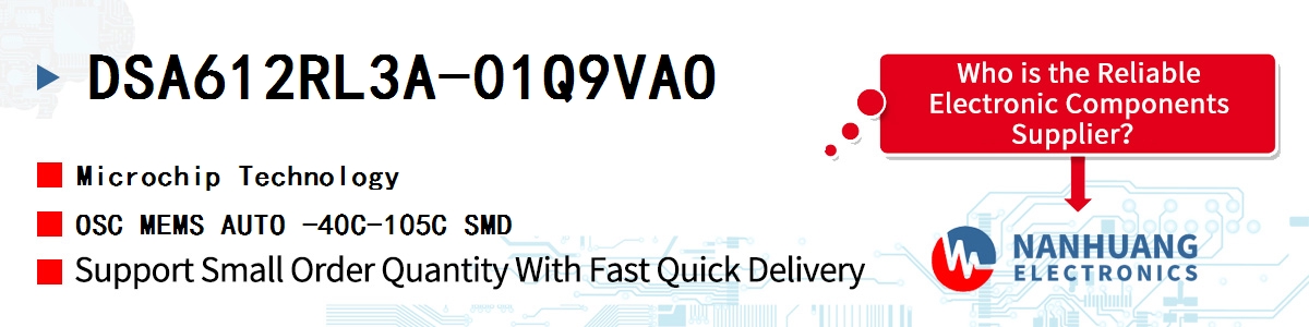 DSA612RL3A-01Q9VAO Microchip OSC MEMS AUTO -40C-105C SMD