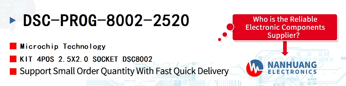 DSC-PROG-8002-2520 Microchip KIT 4POS 2.5X2.0 SOCKET DSC8002