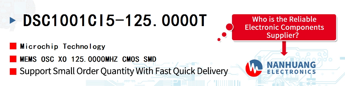DSC1001CI5-125.0000T Microchip MEMS OSC XO 125.0000MHZ CMOS SMD