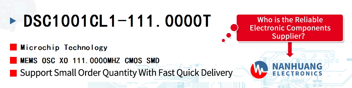 DSC1001CL1-111.0000T Microchip MEMS OSC XO 111.0000MHZ CMOS SMD