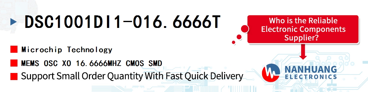 DSC1001DI1-016.6666T Microchip MEMS OSC XO 16.6666MHZ CMOS SMD