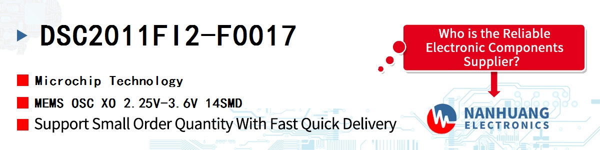 DSC2011FI2-F0017 Microchip MEMS OSC XO 2.25V-3.6V 14SMD