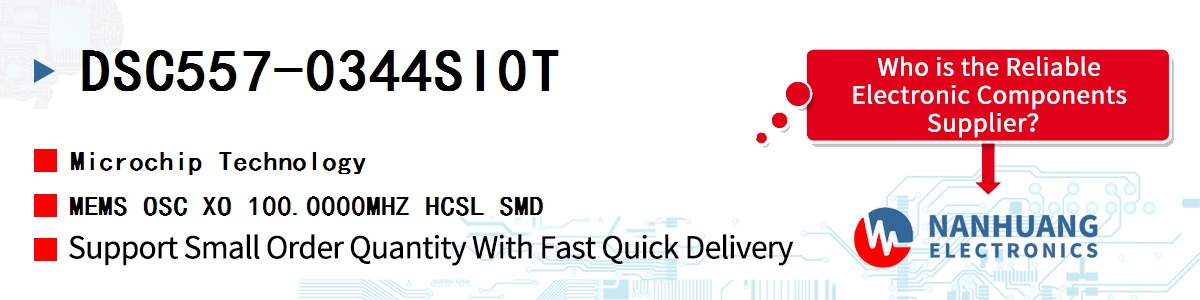 DSC557-0344SI0T Microchip MEMS OSC XO 100.0000MHZ HCSL SMD