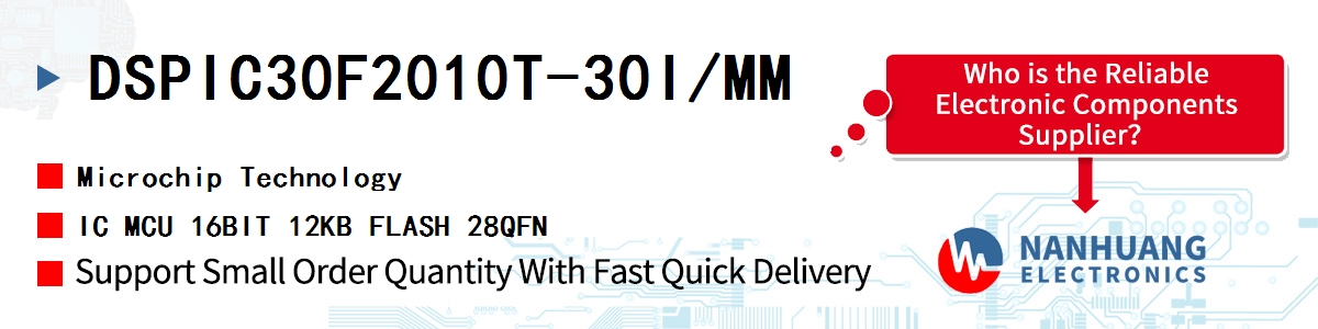 DSPIC30F2010T-30I/MM Microchip IC MCU 16BIT 12KB FLASH 28QFN