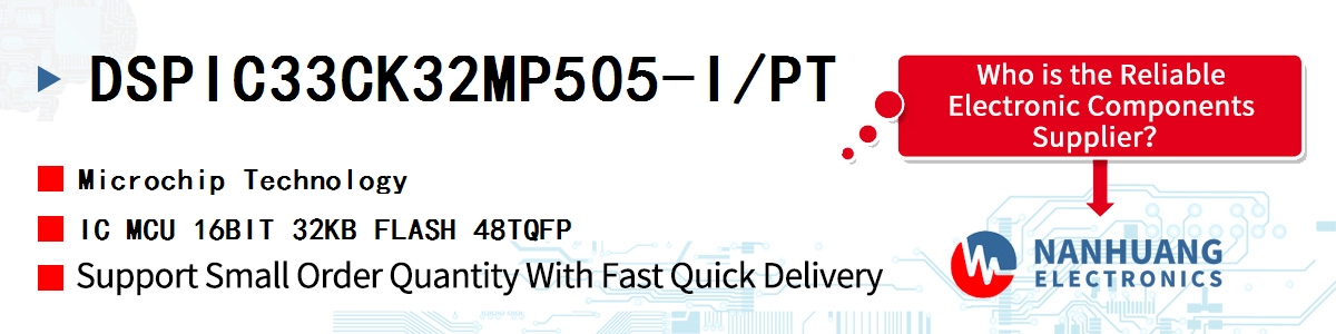 DSPIC33CK32MP505-I/PT Microchip IC MCU 16BIT 32KB FLASH 48TQFP