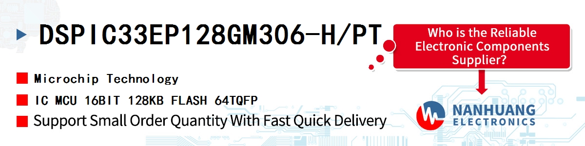 DSPIC33EP128GM306-H/PT Microchip IC MCU 16BIT 128KB FLASH 64TQFP