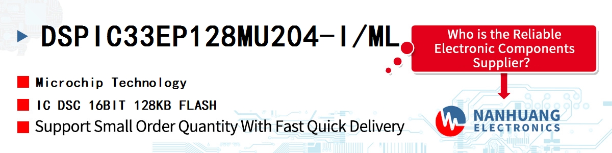 DSPIC33EP128MU204-I/ML Microchip IC DSC 16BIT 128KB FLASH