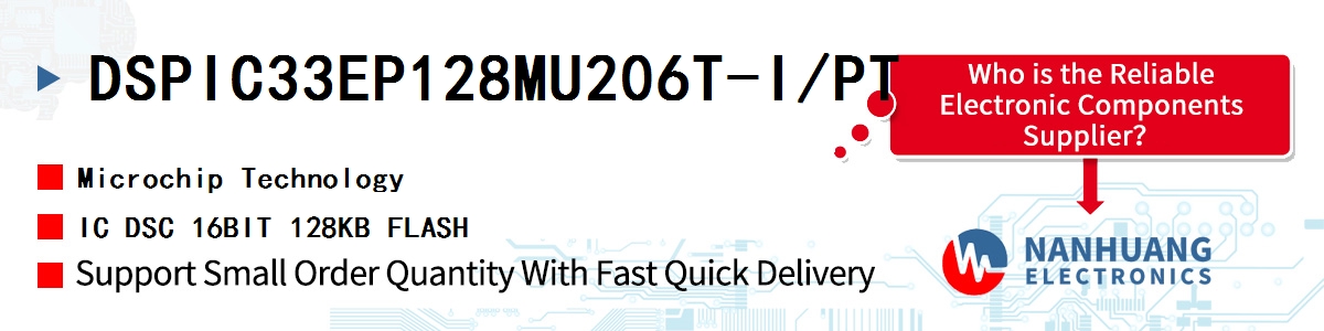 DSPIC33EP128MU206T-I/PT Microchip IC DSC 16BIT 128KB FLASH