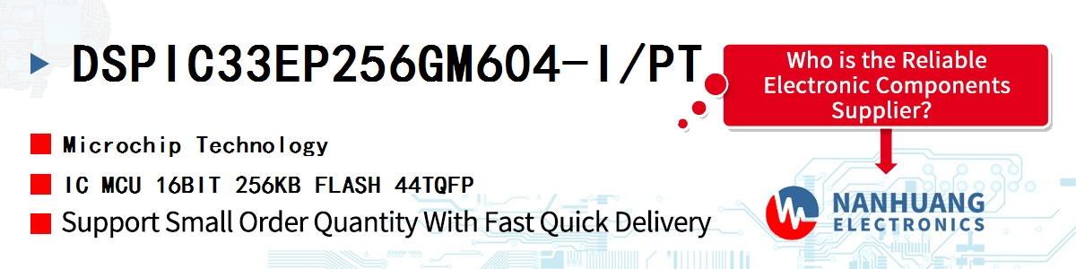 DSPIC33EP256GM604-I/PT Microchip IC MCU 16BIT 256KB FLASH 44TQFP