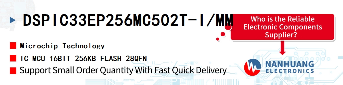 DSPIC33EP256MC502T-I/MM Microchip IC MCU 16BIT 256KB FLASH 28QFN