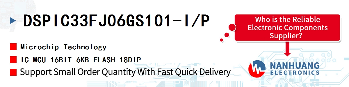 DSPIC33FJ06GS101-I/P Microchip IC MCU 16BIT 6KB FLASH 18DIP