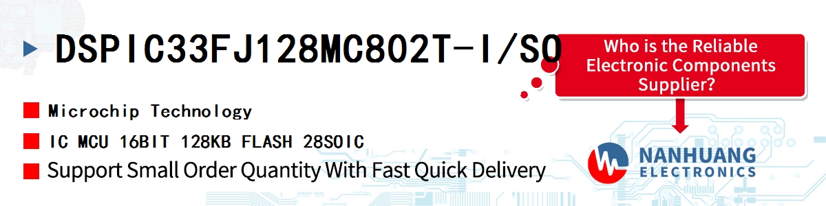 DSPIC33FJ128MC802T-I/SO Microchip IC MCU 16BIT 128KB FLASH 28SOIC