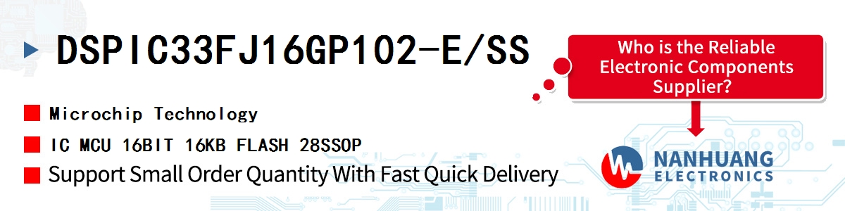 DSPIC33FJ16GP102-E/SS Microchip IC MCU 16BIT 16KB FLASH 28SSOP