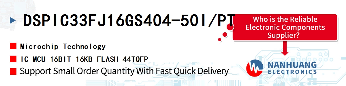 DSPIC33FJ16GS404-50I/PT Microchip IC MCU 16BIT 16KB FLASH 44TQFP