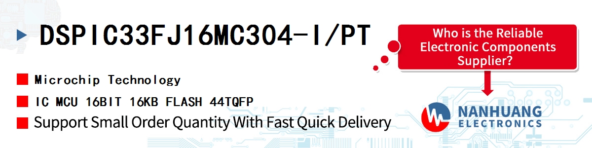 DSPIC33FJ16MC304-I/PT Microchip IC MCU 16BIT 16KB FLASH 44TQFP