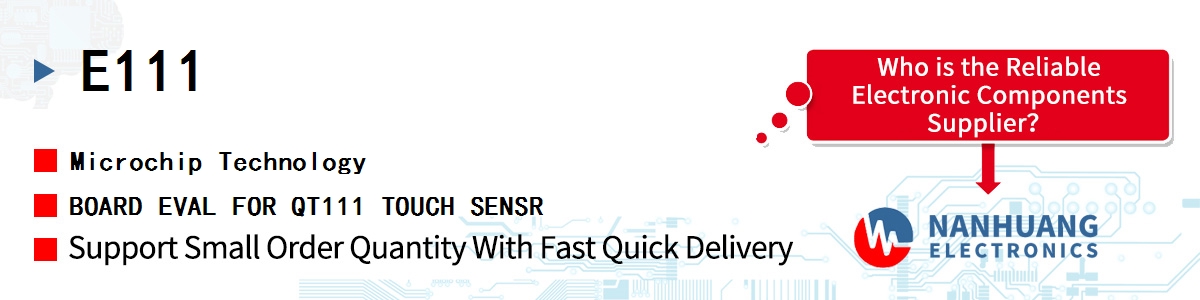 E111 Microchip BOARD EVAL FOR QT111 TOUCH SENSR