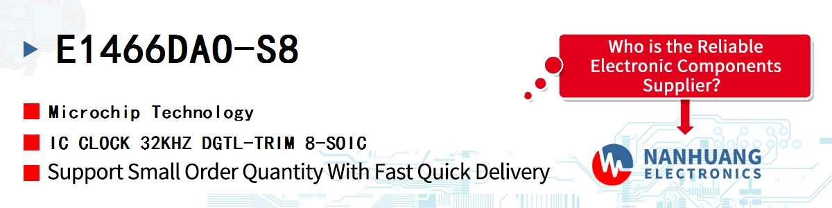 E1466DAO-S8 Microchip IC CLOCK 32KHZ DGTL-TRIM 8-SOIC