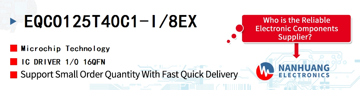 EQCO125T40C1-I/8EX Microchip IC DRIVER 1/0 16QFN
