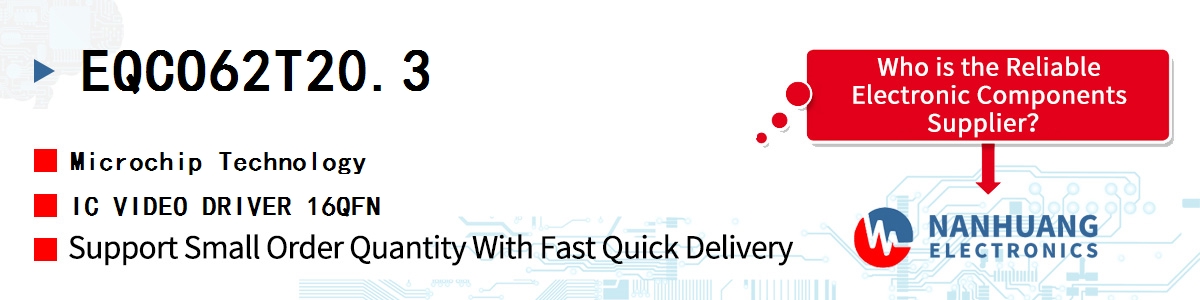 EQCO62T20.3 Microchip IC VIDEO DRIVER 16QFN