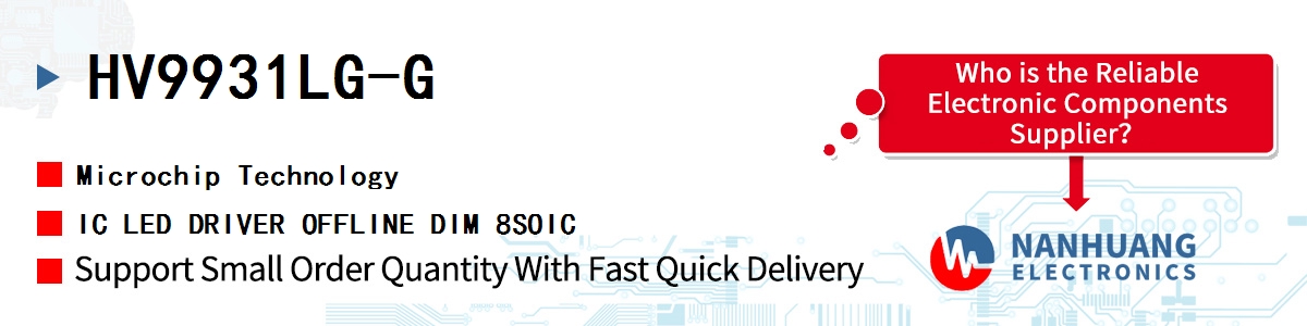 HV9931LG-G Microchip IC LED DRIVER OFFLINE DIM 8SOIC