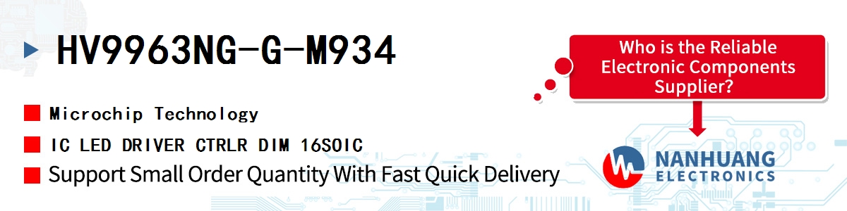 HV9963NG-G-M934 Microchip IC LED DRIVER CTRLR DIM 16SOIC