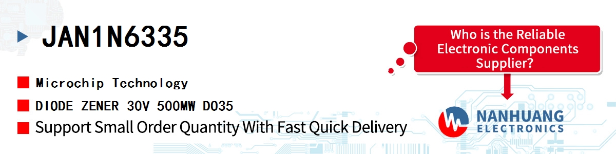 JAN1N6335 Microchip DIODE ZENER 30V 500MW DO35