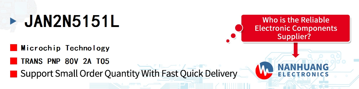 JAN2N5151L Microchip TRANS PNP 80V 2A TO5