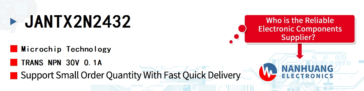 JANTX2N2432 Microchip TRANS NPN 30V 0.1A