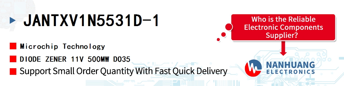JANTXV1N5531D-1 Microchip DIODE ZENER 11V 500MW DO35