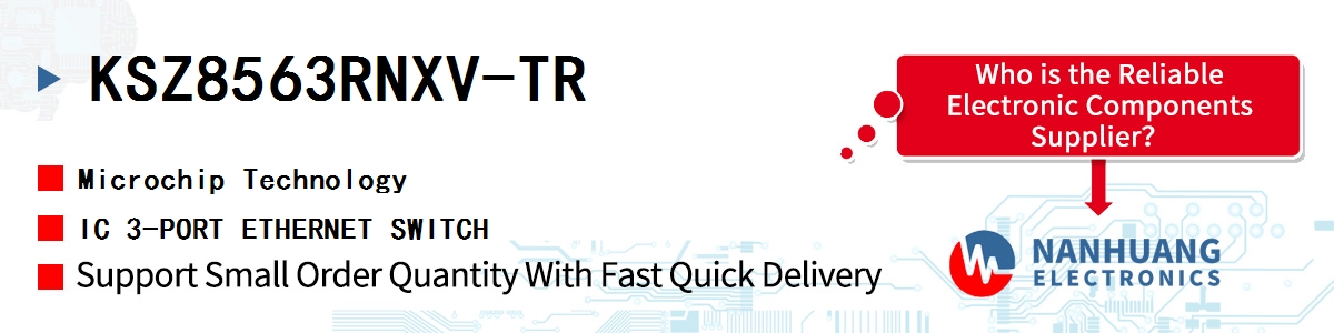 KSZ8563RNXV-TR Microchip IC 3-PORT ETHERNET SWITCH