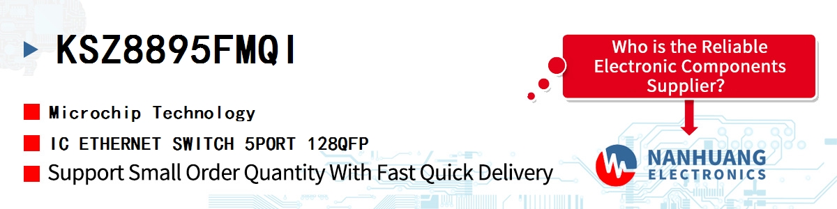 KSZ8895FMQI Microchip IC ETHERNET SWITCH 5PORT 128QFP