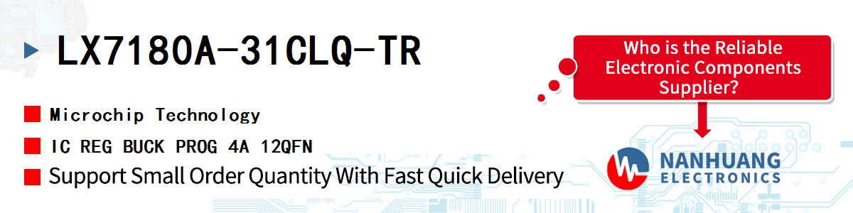 LX7180A-31CLQ-TR Microchip IC REG BUCK PROG 4A 12QFN