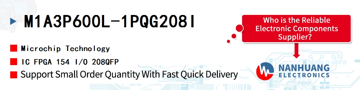 M1A3P600L-1PQG208I Microchip IC FPGA 154 I/O 208QFP