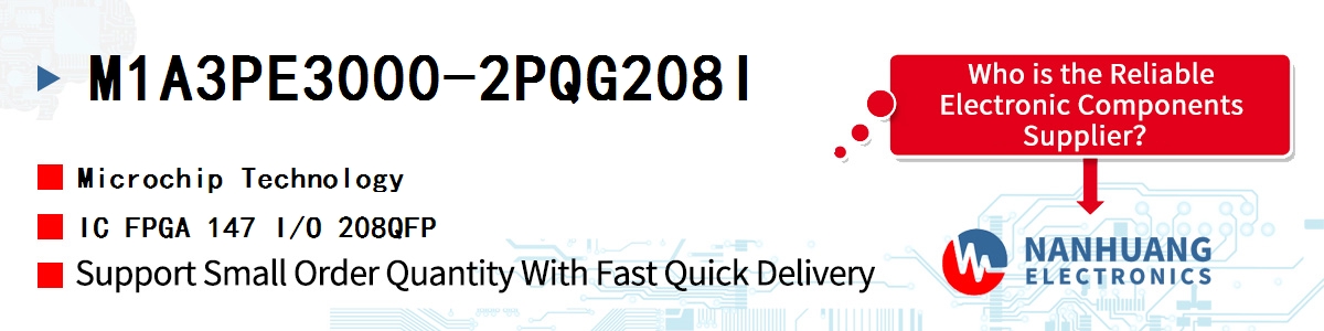 M1A3PE3000-2PQG208I Microchip IC FPGA 147 I/O 208QFP