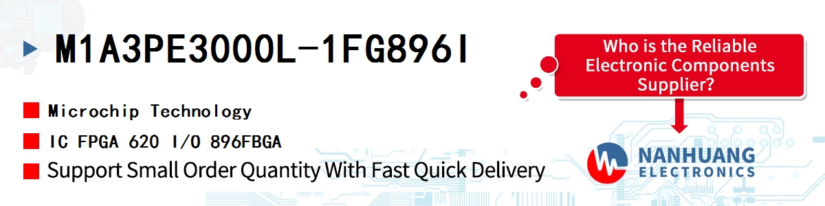 M1A3PE3000L-1FG896I Microchip IC FPGA 620 I/O 896FBGA