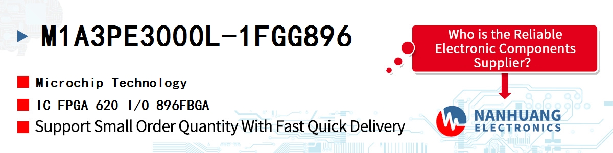 M1A3PE3000L-1FGG896 Microchip IC FPGA 620 I/O 896FBGA