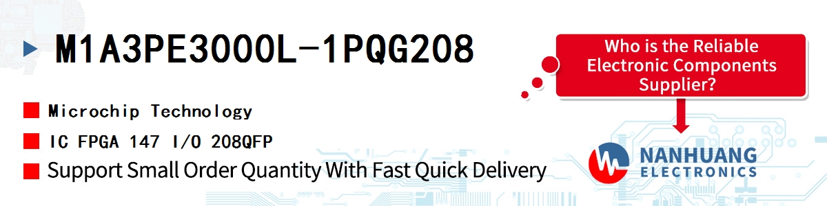 M1A3PE3000L-1PQG208 Microchip IC FPGA 147 I/O 208QFP
