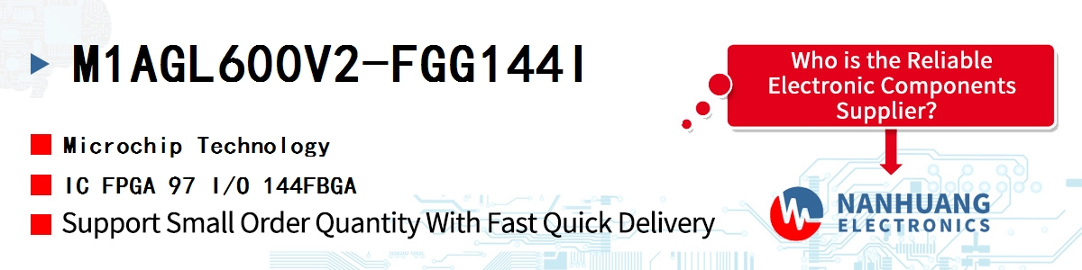 M1AGL600V2-FGG144I Microchip IC FPGA 97 I/O 144FBGA